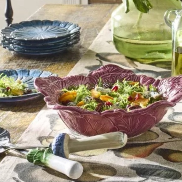 John Derian - 3pc Stoneware Salad Flatware Serving Set - Picture 5 of 8